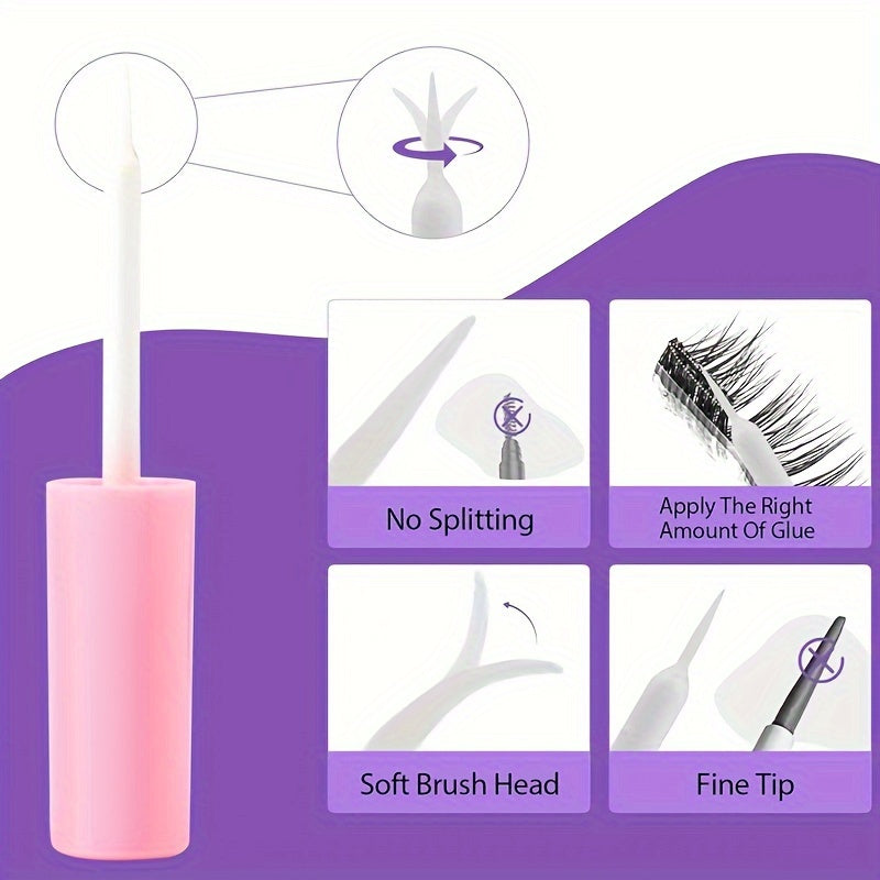 Женский клей для наращивания ресниц водостойкий, без латекса, прозрачный, 0.17 Oz