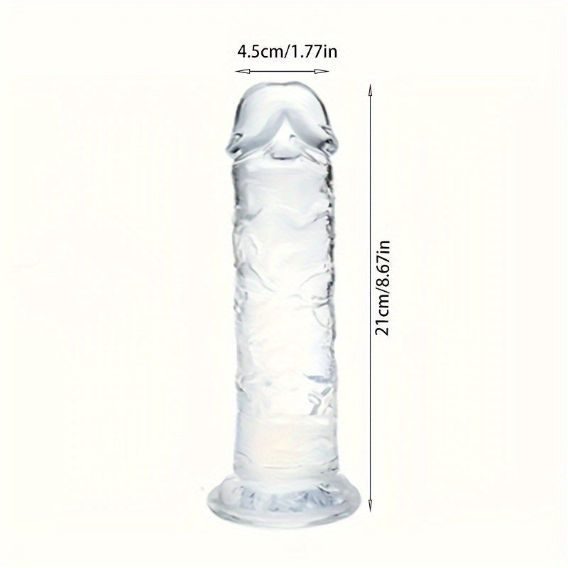 Unisex Transparent Soft Bendable Masturbator with Suction Cup Adult Sex Toy