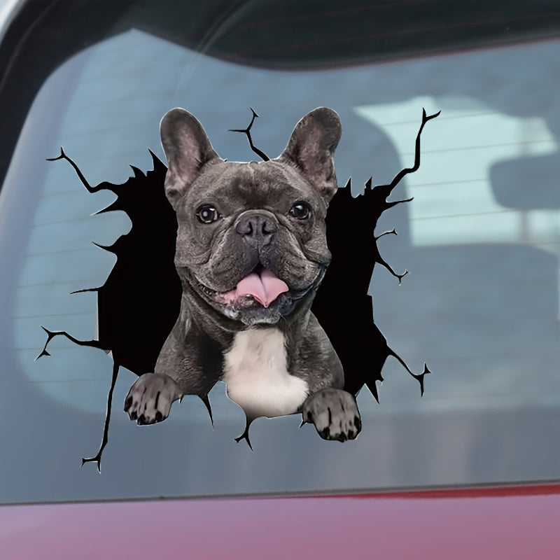 Car Window Sticker Vinyl Decor 3D French Bulldog Puppy Decal