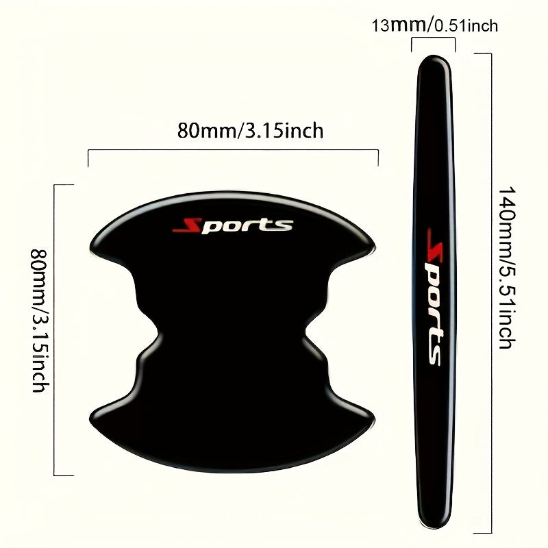 8 dona avtomobil eshigi tutqichining qopqog'i Bardoshli ABS chizishga qarshi yopishqoq bo'yoq himoyasi