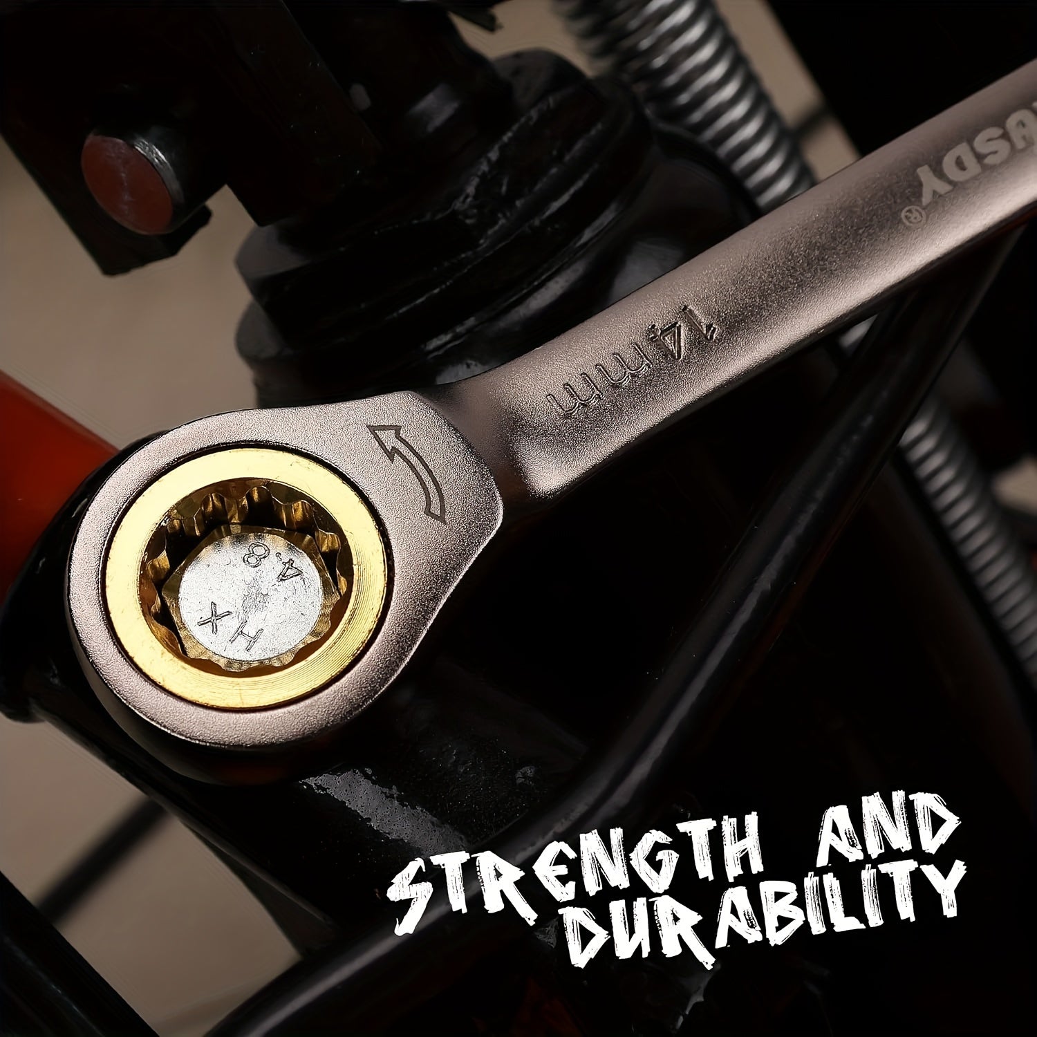 12-Piece Metric Ratchet Wrench Set Chrome Vanadium Steel 8-19mm Organizer