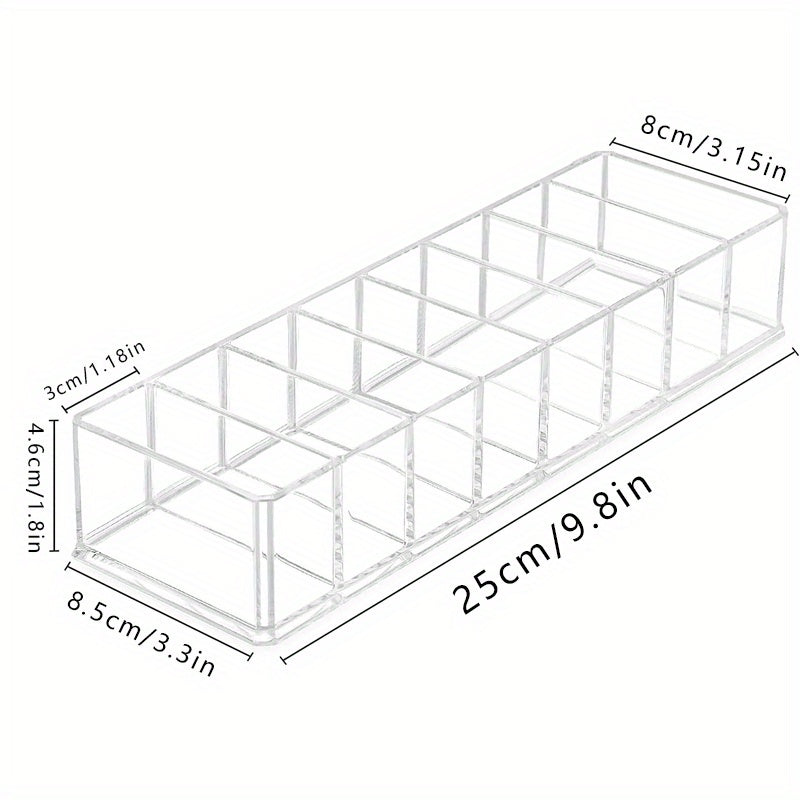 Acrylic Makeup and Jewelry Drawer Organizer with Detachable Compartments