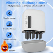 USB Rechargeable Scalp Massager Comb with Vibrating Action and Oil Applicator for Hair Growth and Relaxation