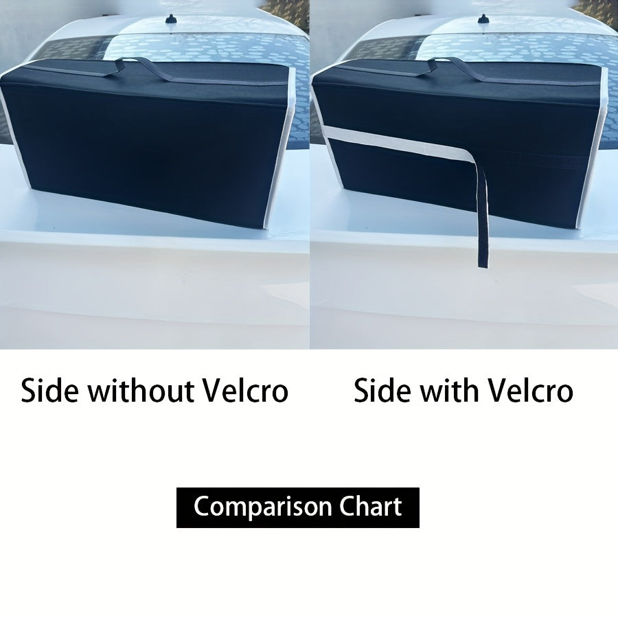 Car Trunk Organizer Felt Foldable Storage Box with Handle and Space Saving