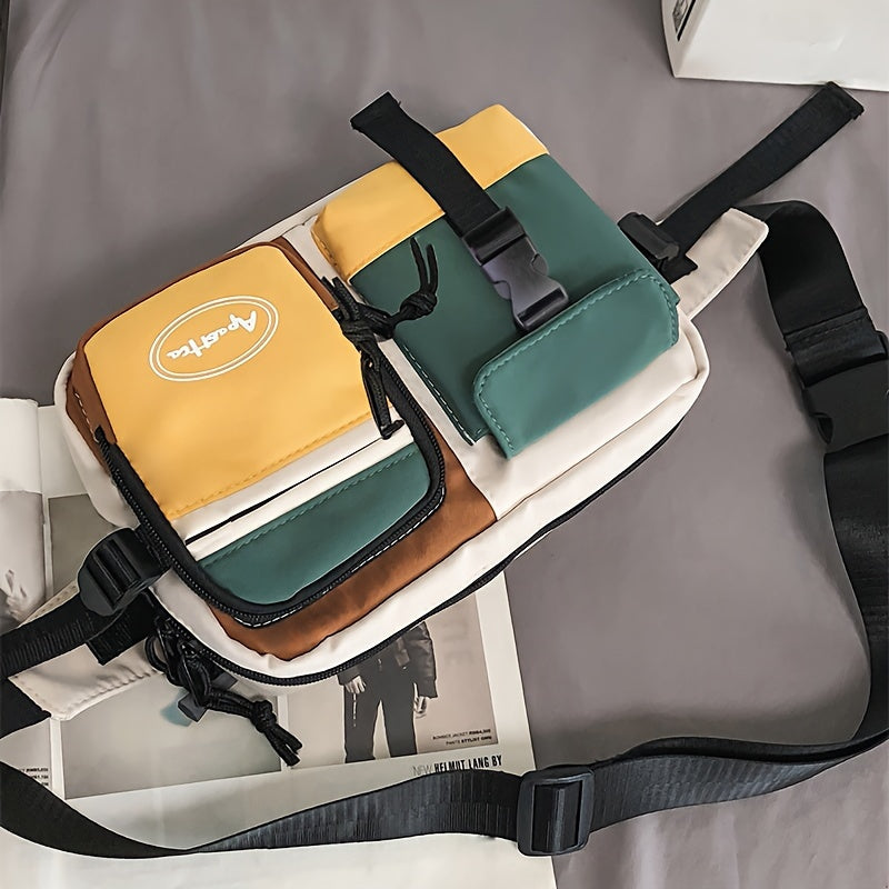 Waterproof Nylon Chest Bag with Adjustable Strap for Travel Running Hiking Cycling