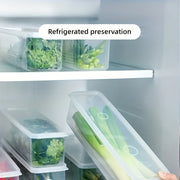 Stackable Transparent Refrigerator Storage Container with Lid BPA-Free for Fruits Vegetables and Beverages