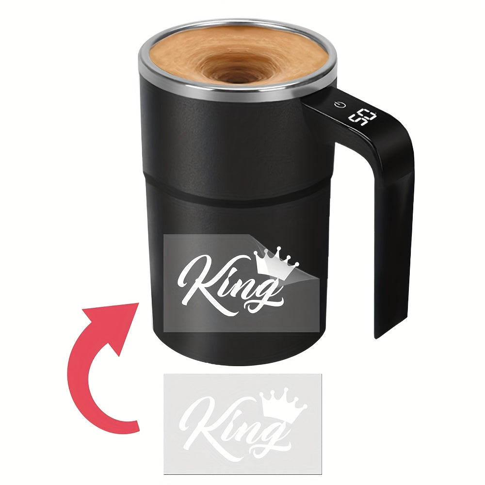 Automatic Stirring Mug With Digital Display Rechargeable Travel Coffee Cup