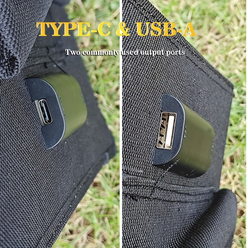 Foldable 25W Solar Panel Charger for Camping Emergency Power USB Solar Charger