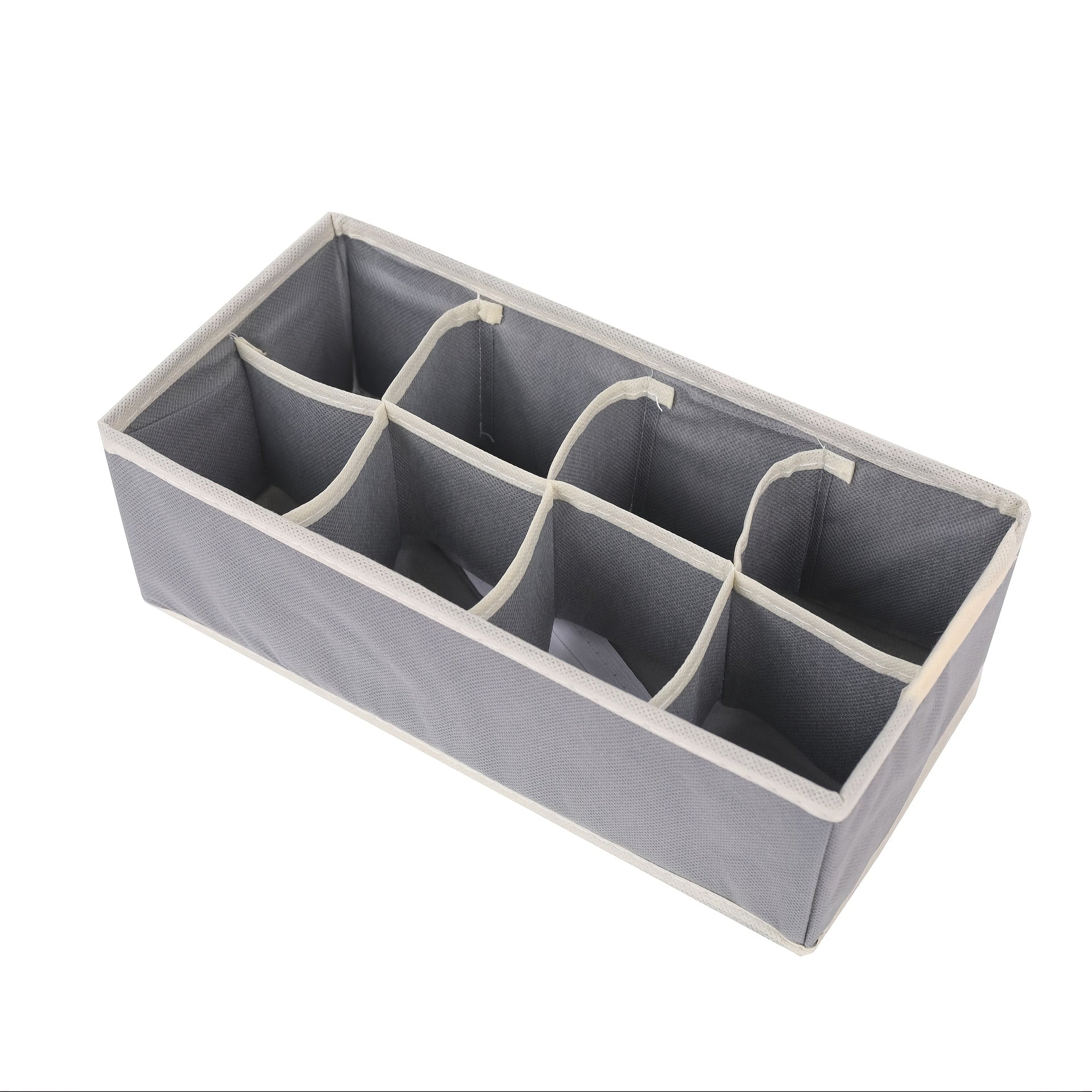 Fabric Sock Storage Box with 6/7/8/24 Grids Divided Organizer for Underwear and Socks