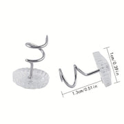 Set of 20 Clear Spiral Bed Skirt Fasteners Non-Slip Clips for Sofa Covers Duvets