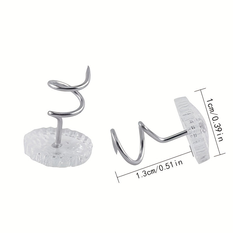 Set of 20 Clear Spiral Bed Skirt Fasteners Non-Slip Clips for Sofa Covers Duvets