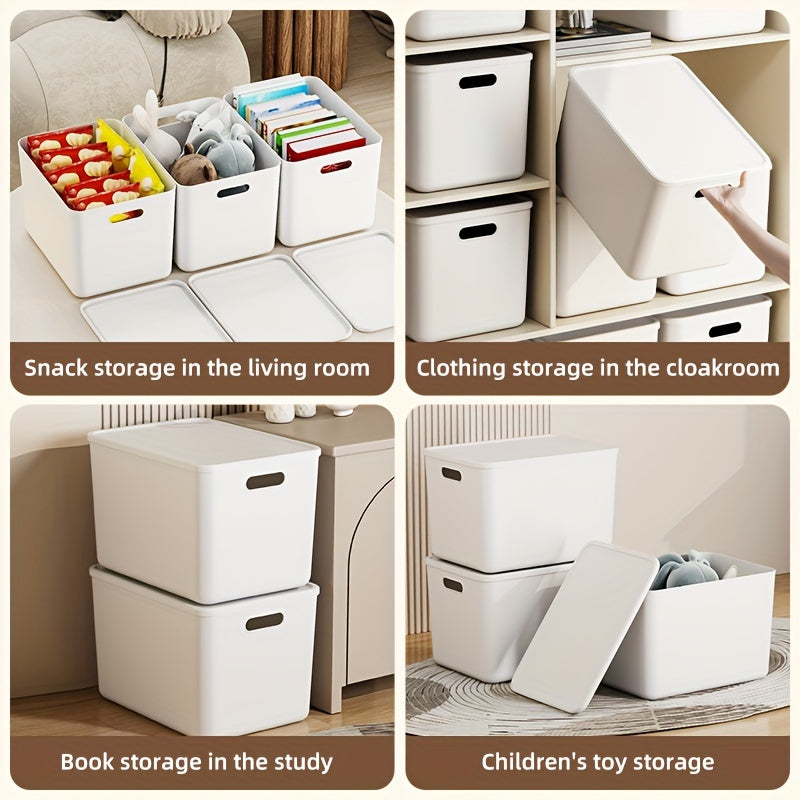 Large Capacity Plastic Storage Bins Set for Kitchen Closet Organization