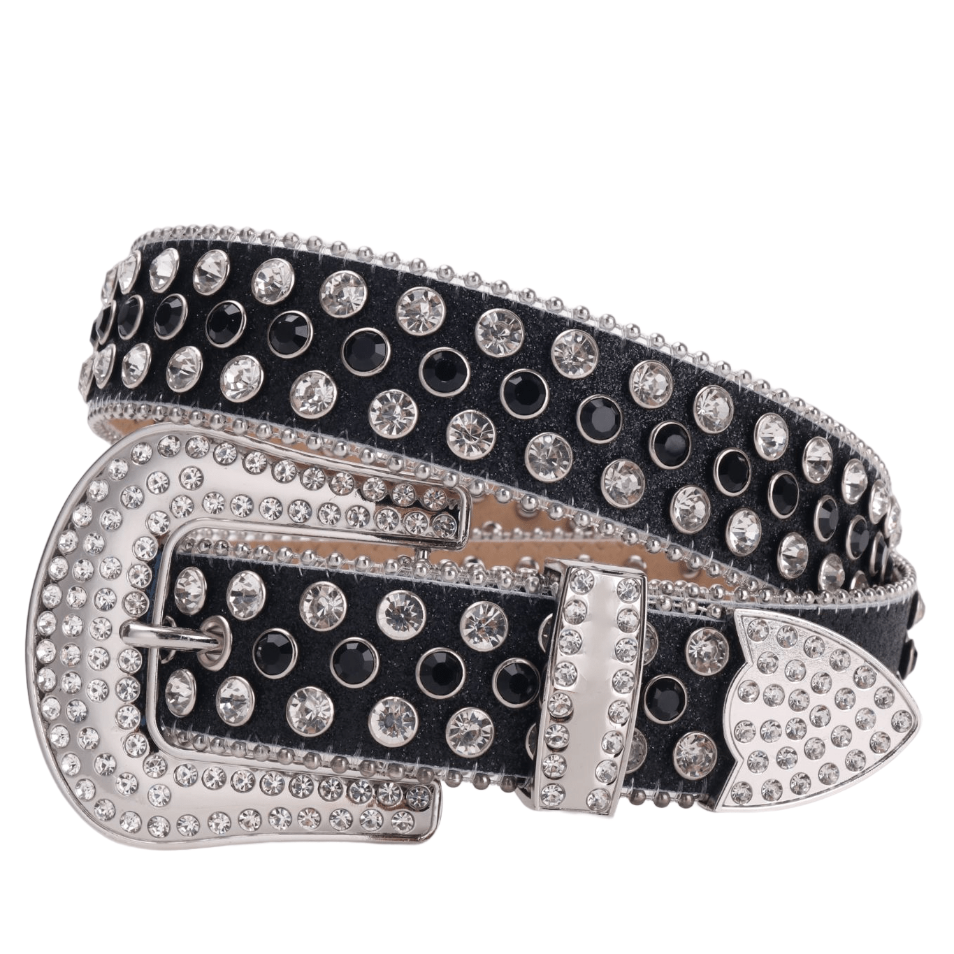 Unisex Crystal Studded Western Rhinestone Belt for Pants and Jeans