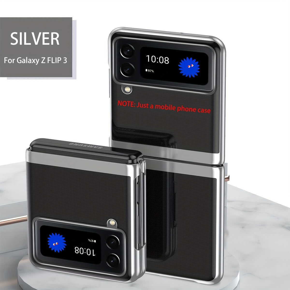 Electroplated Transparent Folding Phone Case for Samsung Galaxy Z Flip Series