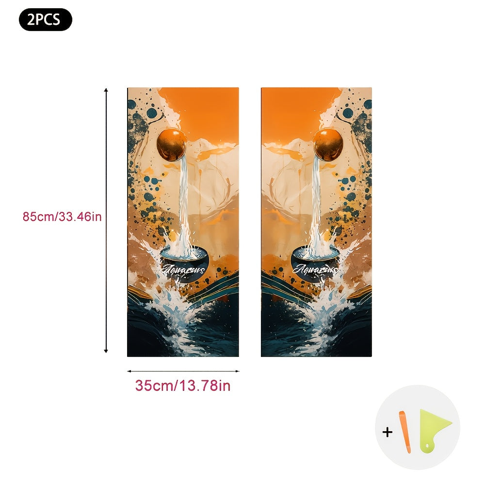 JDM ilhomlangan o'z-o'zidan yopishadigan avtomobil ichki dekorlari, tom va A ustunlari uchun zamonaviy tikuv va oltin folga aksentlari bilan multfilm dizaynlarida.