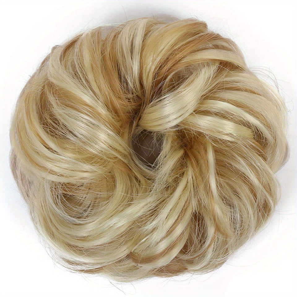 Women Synthetic Hair Bun Chignon Hairpiece Elastic Scrunchie Hair Accessory