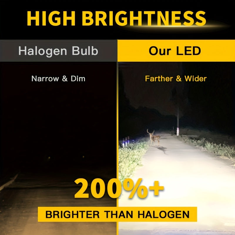 2pcs H4 LED Headlight Bulb CSP Fanless Canbus White High Low Beam for Car Motorcycle