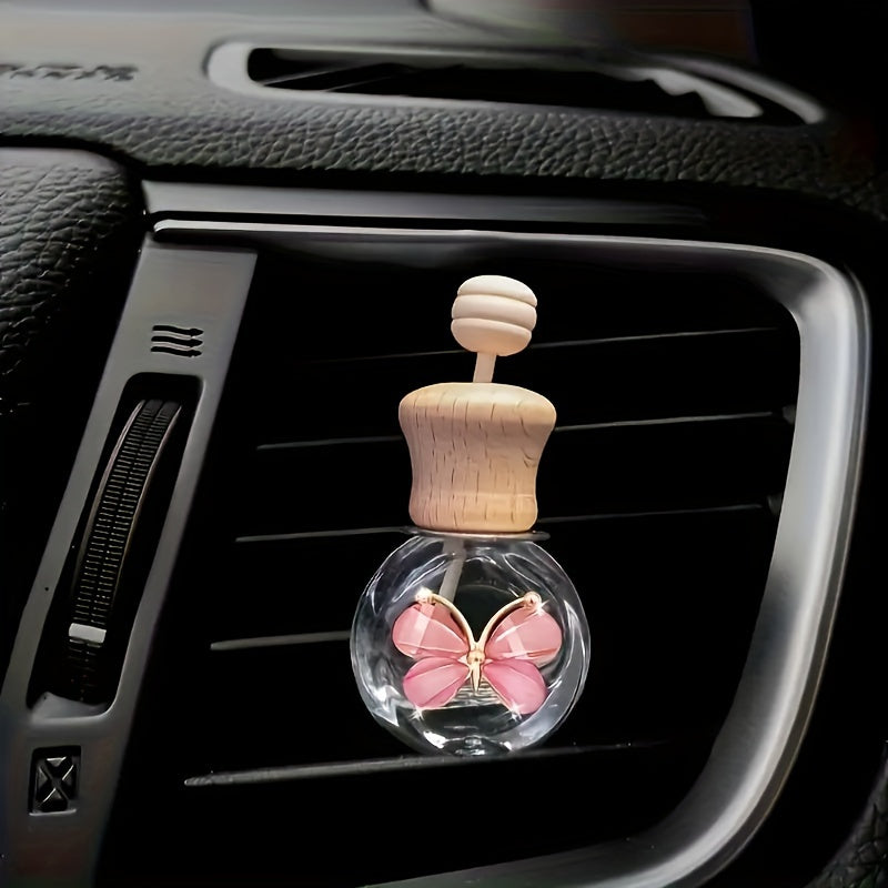 Car Decor Reusable Glass Bottle Essential Oil Diffuser Decorative Empty Bottle