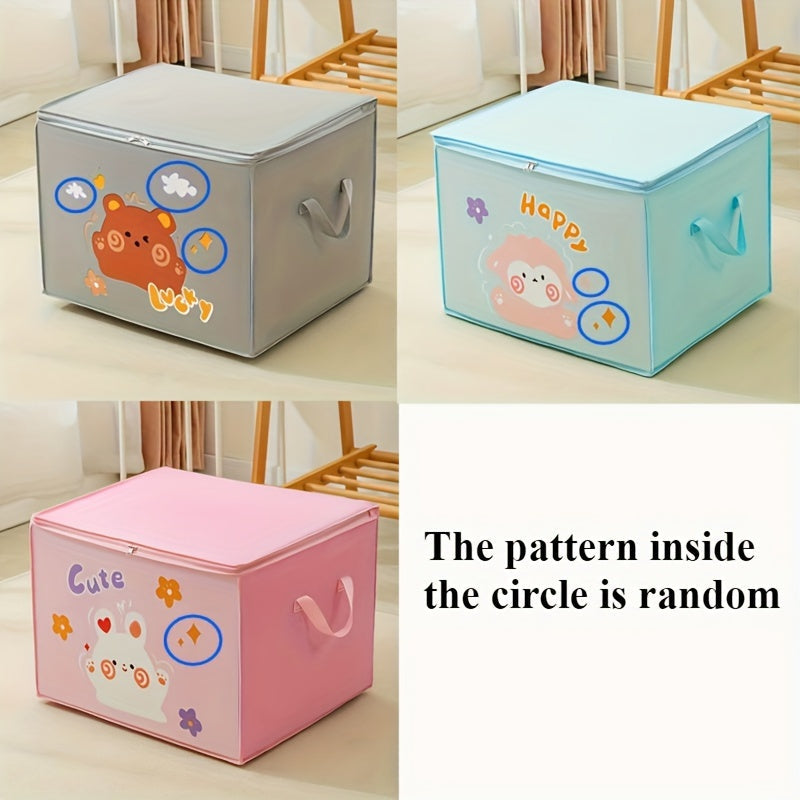 Storage Bins for Ages 14 and Up Cartoon Design for Organizing Clothes and Toys