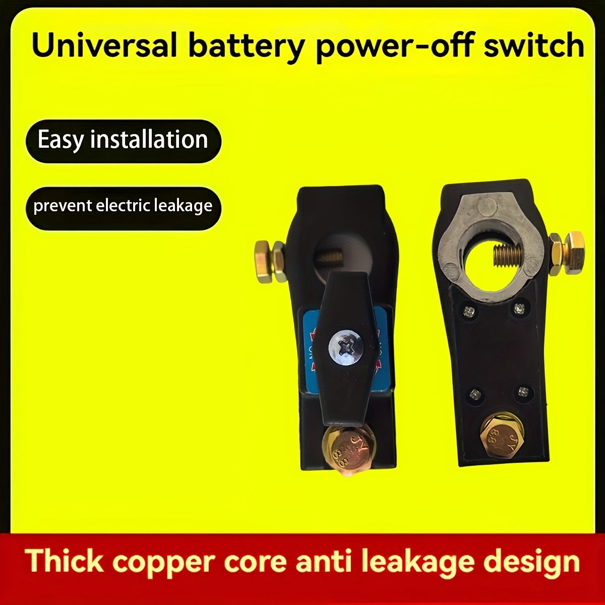 Battery Disconnect Switch with Copper Core for Cars and Trucks