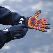 Unisex Fleece-Lined Gloves with Touchscreen Compatibility Nylon Durable Warm Tie Dye for Outdoor Sports