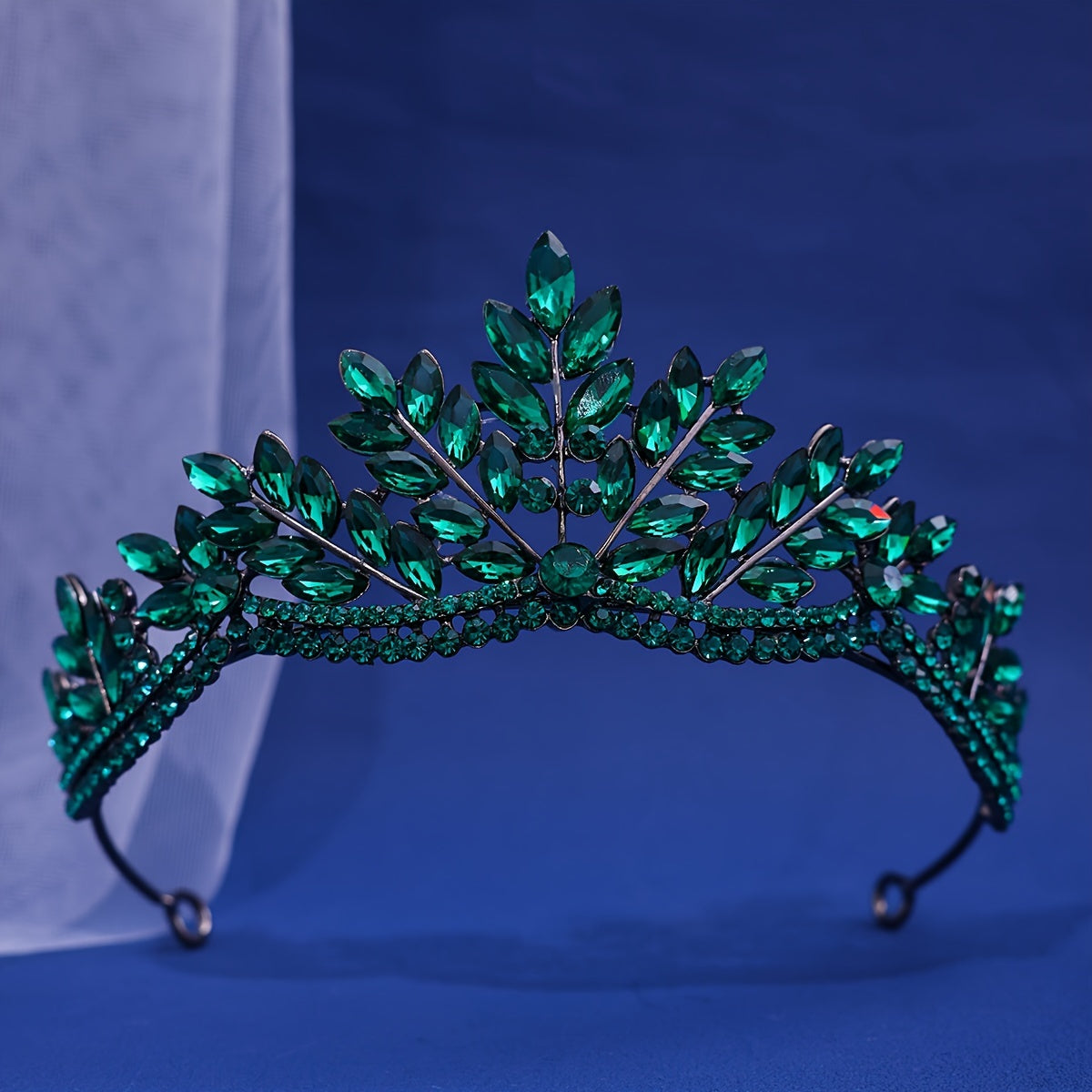 Accesorios para peinado de novia en estilo barroco con corona de cabello de aleación y pedrería para mujeres