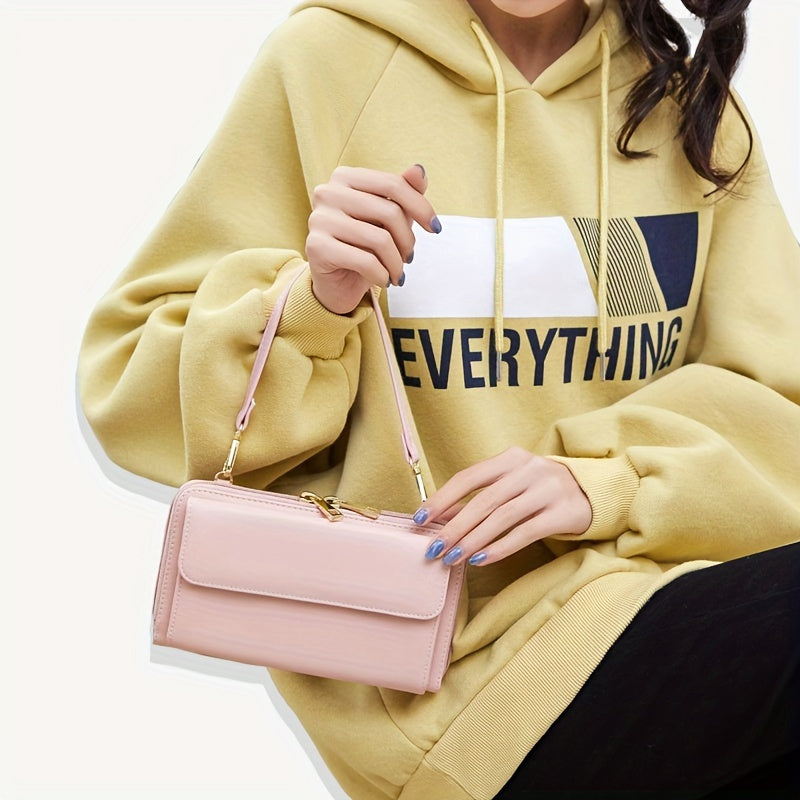 Women's Crossbody Phone Bag RFID Blocking Touch Screen Synthetic Leather Adjustable Strap Black Red Blue