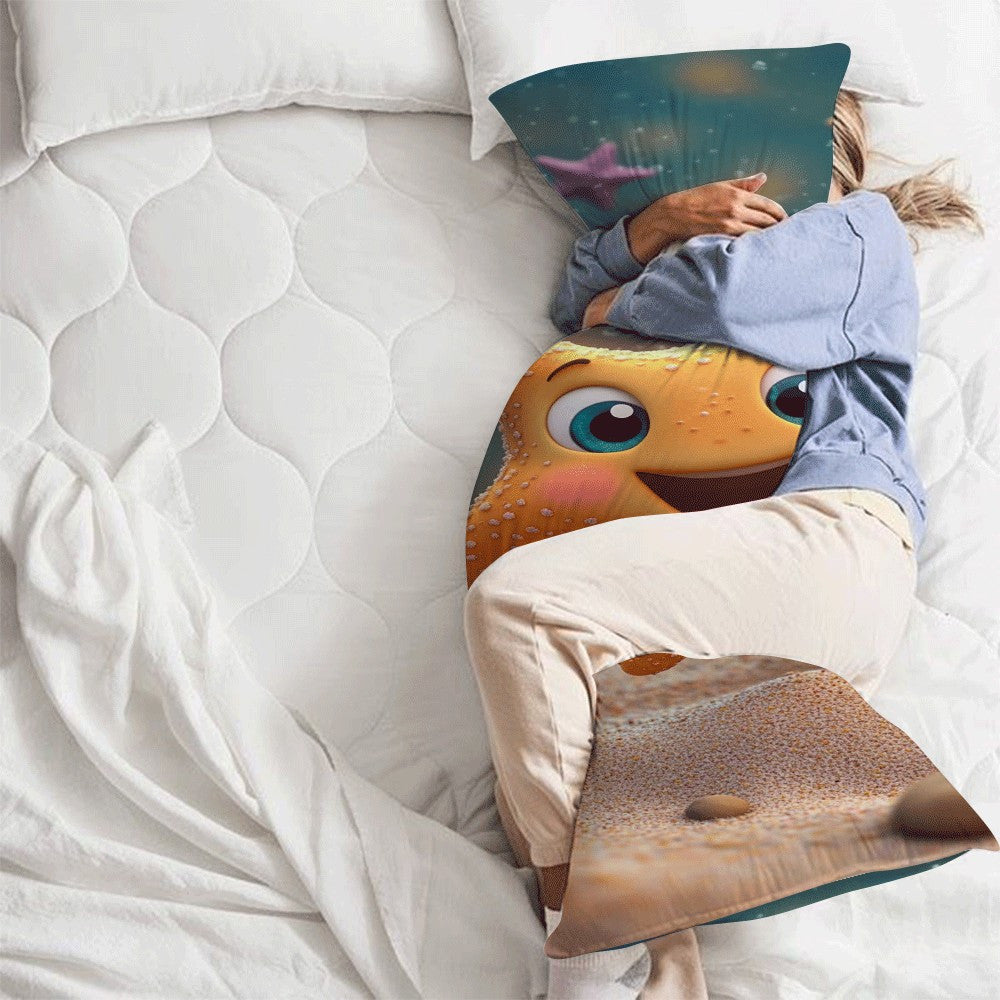 Starfish Pillow Cover 137x51cm Ultra Soft Plush Reusable Lumbar Support Cushion