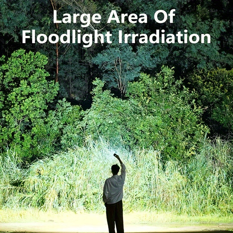 LED Flashlight and Lighter Combo USB Type-C 350-500 Lumens Camping Work Light