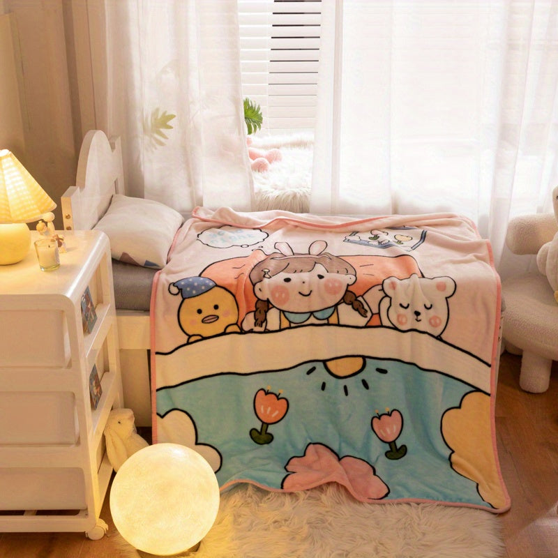 Kids Dinosaur Printed Flannel Blanket 100x140cm Plush Stroller Bedtime Gift