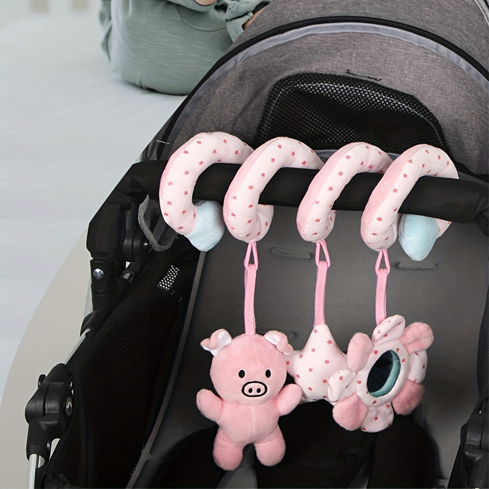 Newborn Baby Activity Toy Set High Contrast Sensory Spiral Hanging Toys for Stroller Bed Crib