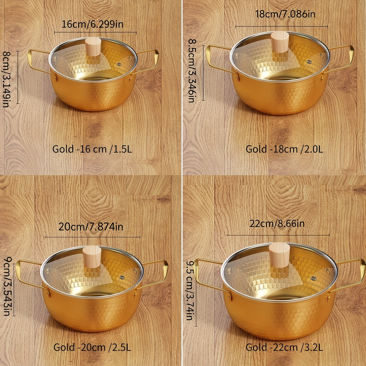 Stainless Steel Soup Pot with Handles for Cooking and Boiling in Silver