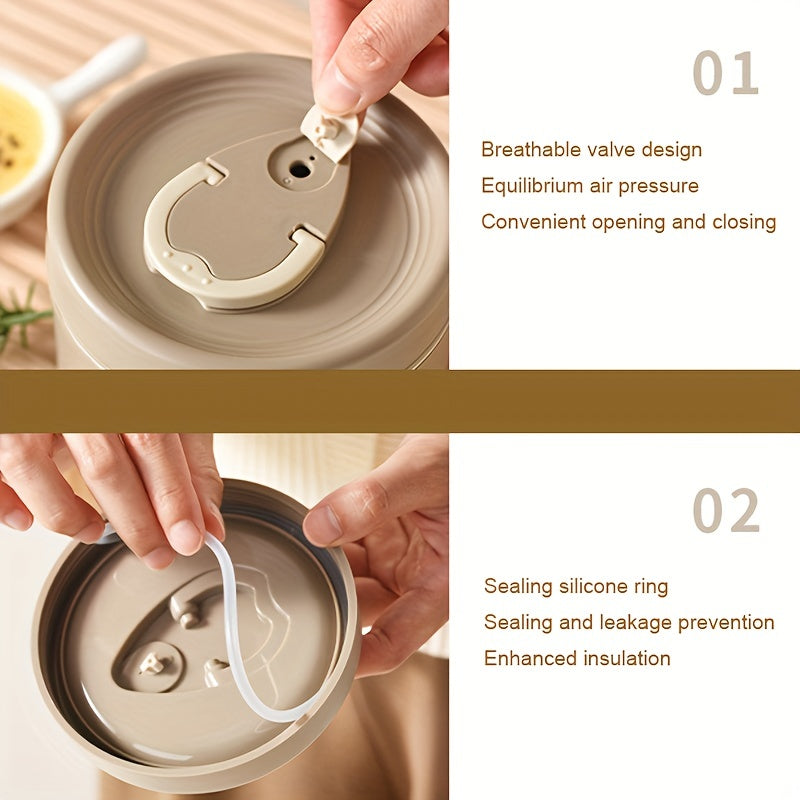 Double Layer Stainless Steel Soup Bowl with Lid Microwave Safe Bento Box