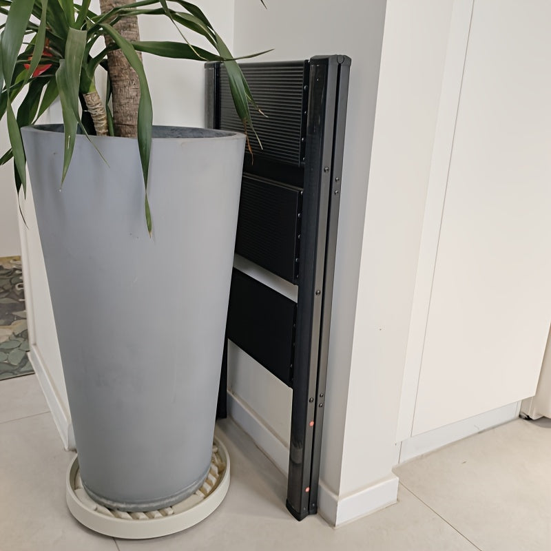 Aluminum Folding Ladder 3 Steps Non-Skid Pedals Lightweight Home Office Use