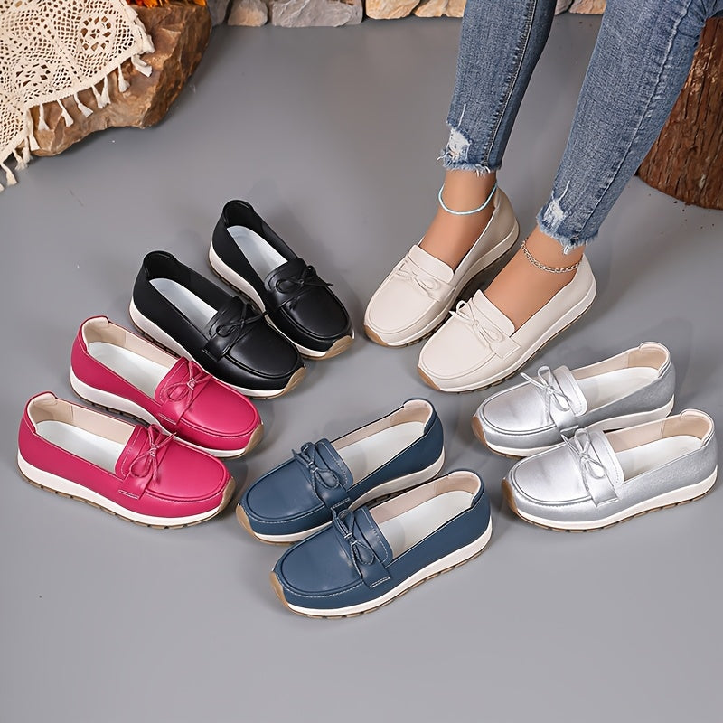 Women's Butterfly Bow Loafers Flat Shoes Comfortable Casual Footwear