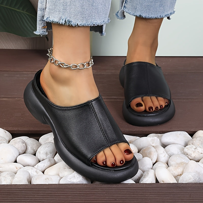 Women's Soft Sole Flat Slide Flip-Flops for Summer, Non-Slip Outdoors