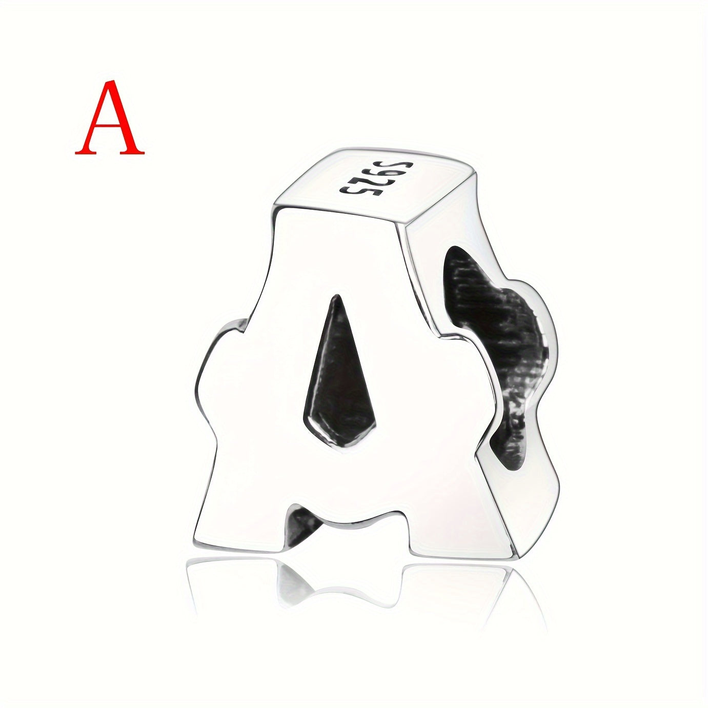 925 Sterling Silver Alphabet Letter Charms Beads for DIY Jewelry Making