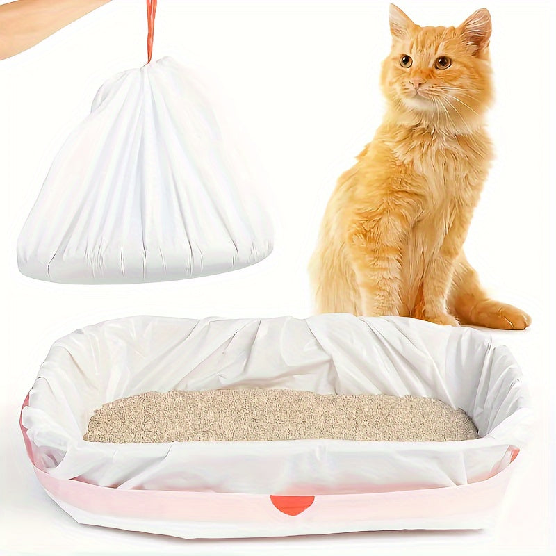 20/15/7pcs Extra-Thick Large Disposable Plastic Cat Litter Bags