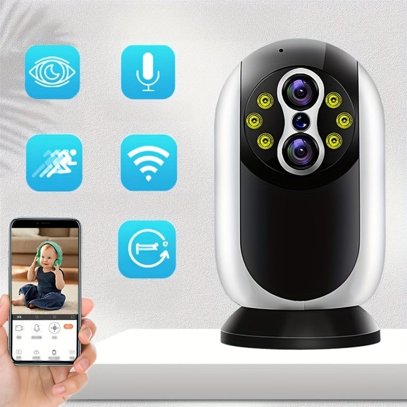 Wireless Baby Monitor with 3MP Dual Lens Camera Pan Tilt 15x Optical Zoom Motion Detection Intercom