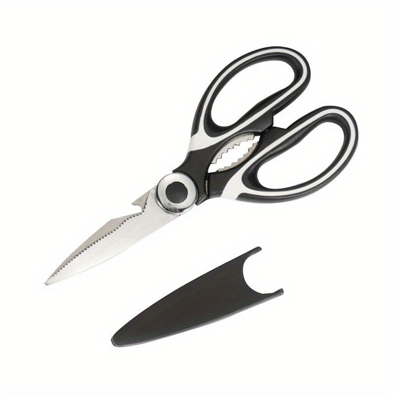 Kitchen Scissors with Poultry and Fish Bone Cutters, Stainless Steel Meat and Nut Opener