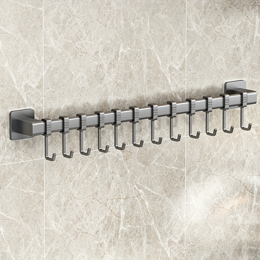 Kuchka devoriga o'rnatiladigan idish-tovoq tashkilotchisi qafaslari va polka bilan harakatlanuvchi ganchlar bilan