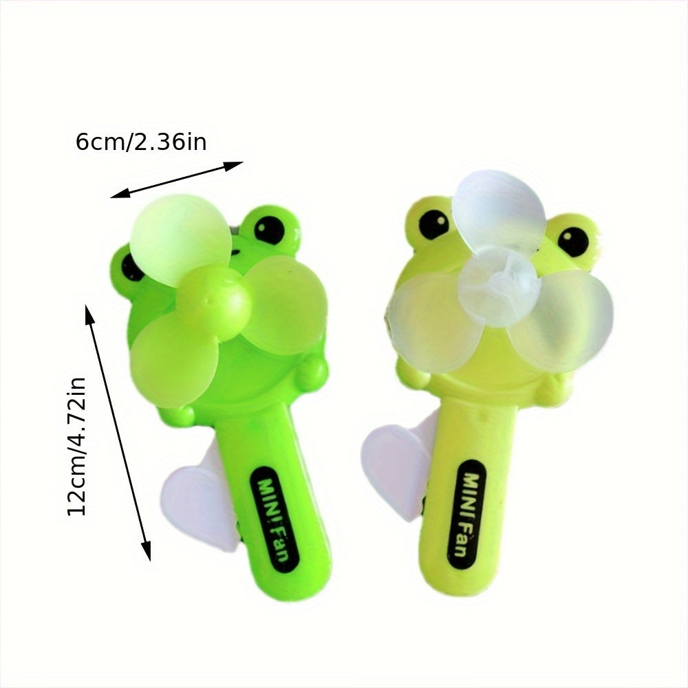 Creative Cartoon Animal Mini Handheld Fan Portable No Battery Pressing Plastic Office Outdoor