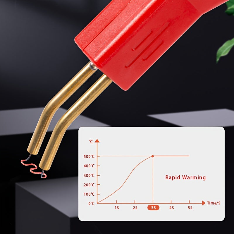 Pistola de soldadura de plástico de 50W para reparación de parachoques de coche con calentamiento en un clic y enchufe EU