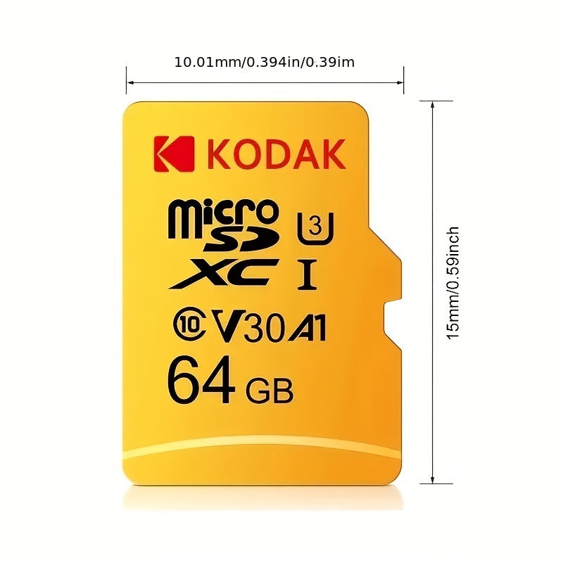 Yellow Digital Memory Card 32GB 64GB 128GB for Camera and Device