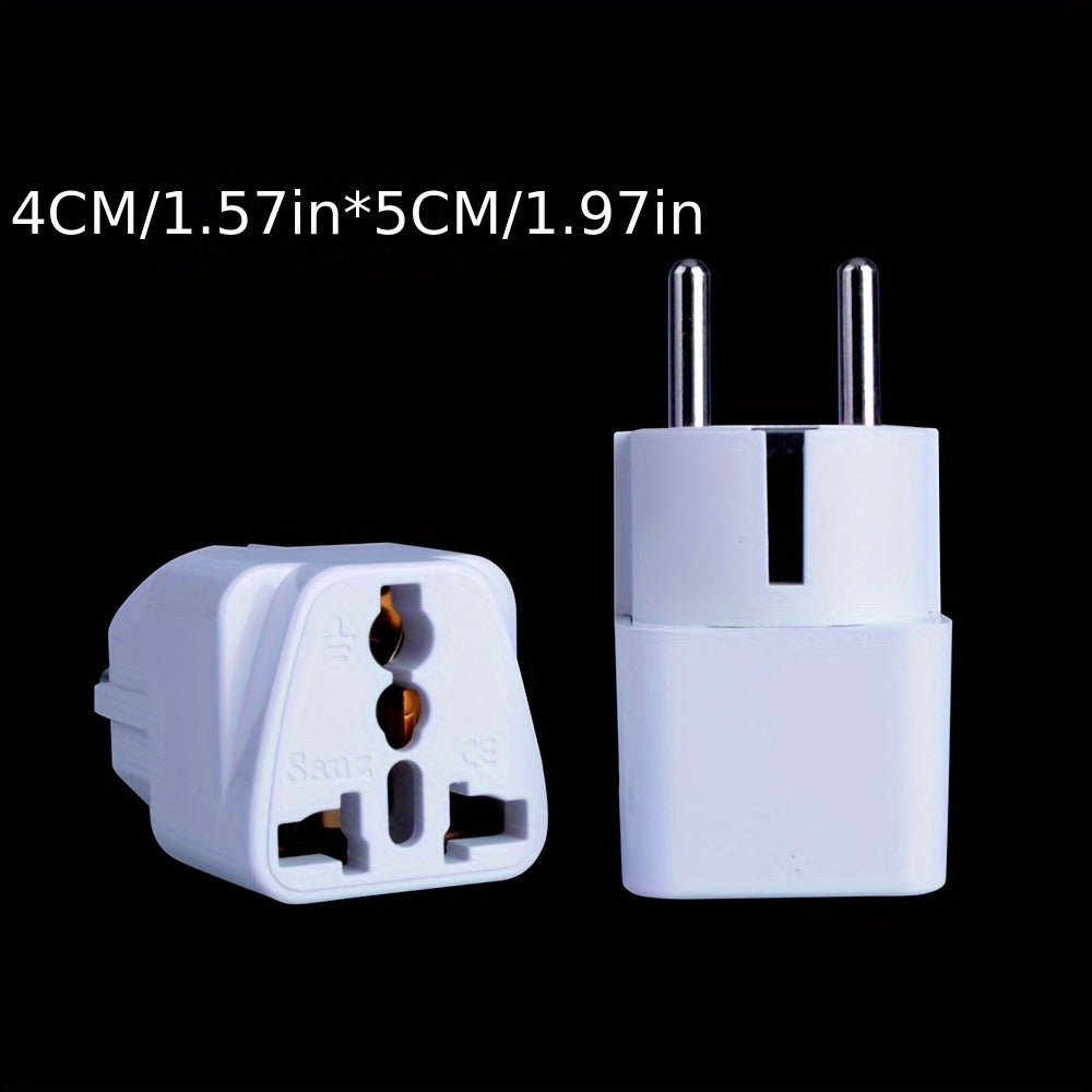 Adaptador de corriente de viaje estándar europeo para Francia, Indonesia, Corea del Sur, Rusia, con pin de 4.8mm