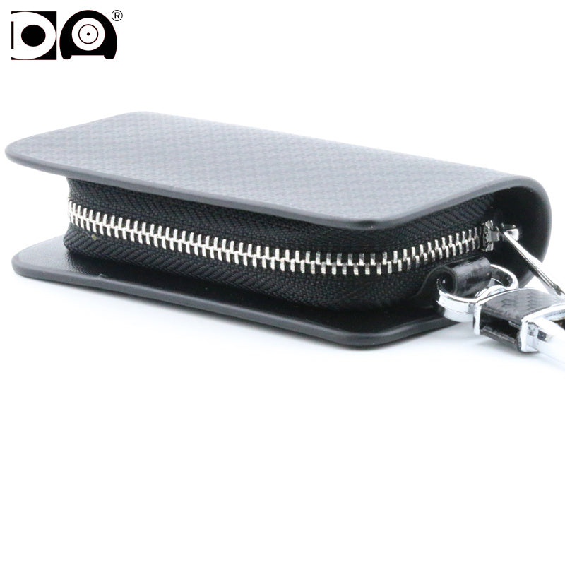 Universal Black Car Key Wallet Case with Zipper for Multiple Vehicles