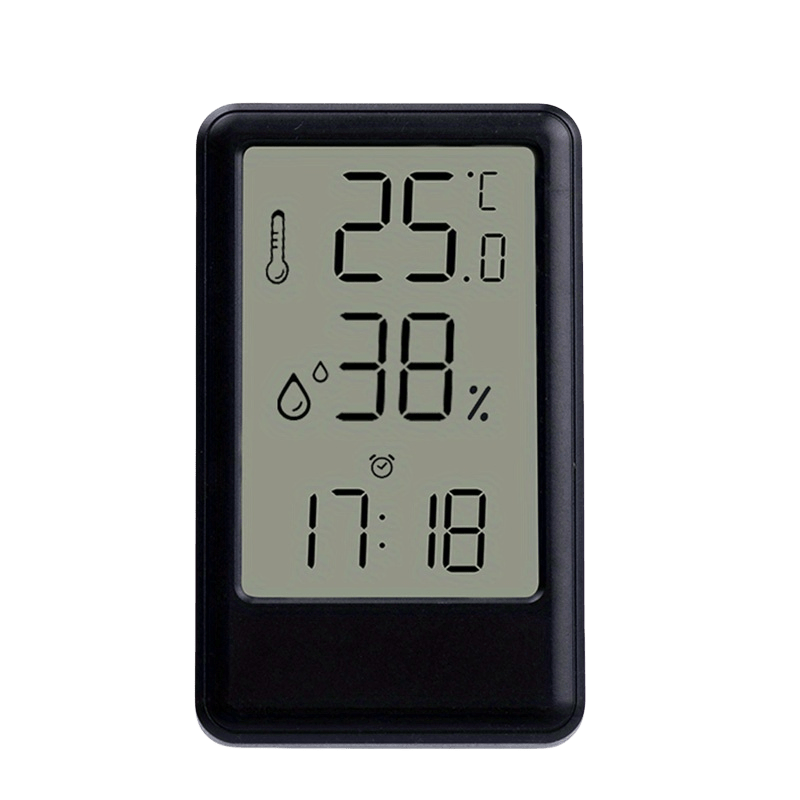 Monitor digital de temperatura y humedad con pantalla LCD grande para dormitorio, cocina, sala de estar, blanco