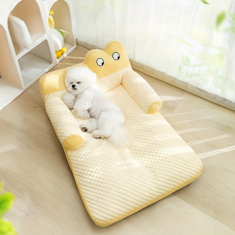Pet Sofa Bed for Small to Large Dogs Polyester Cartoon Style Comfortable Pet Bed