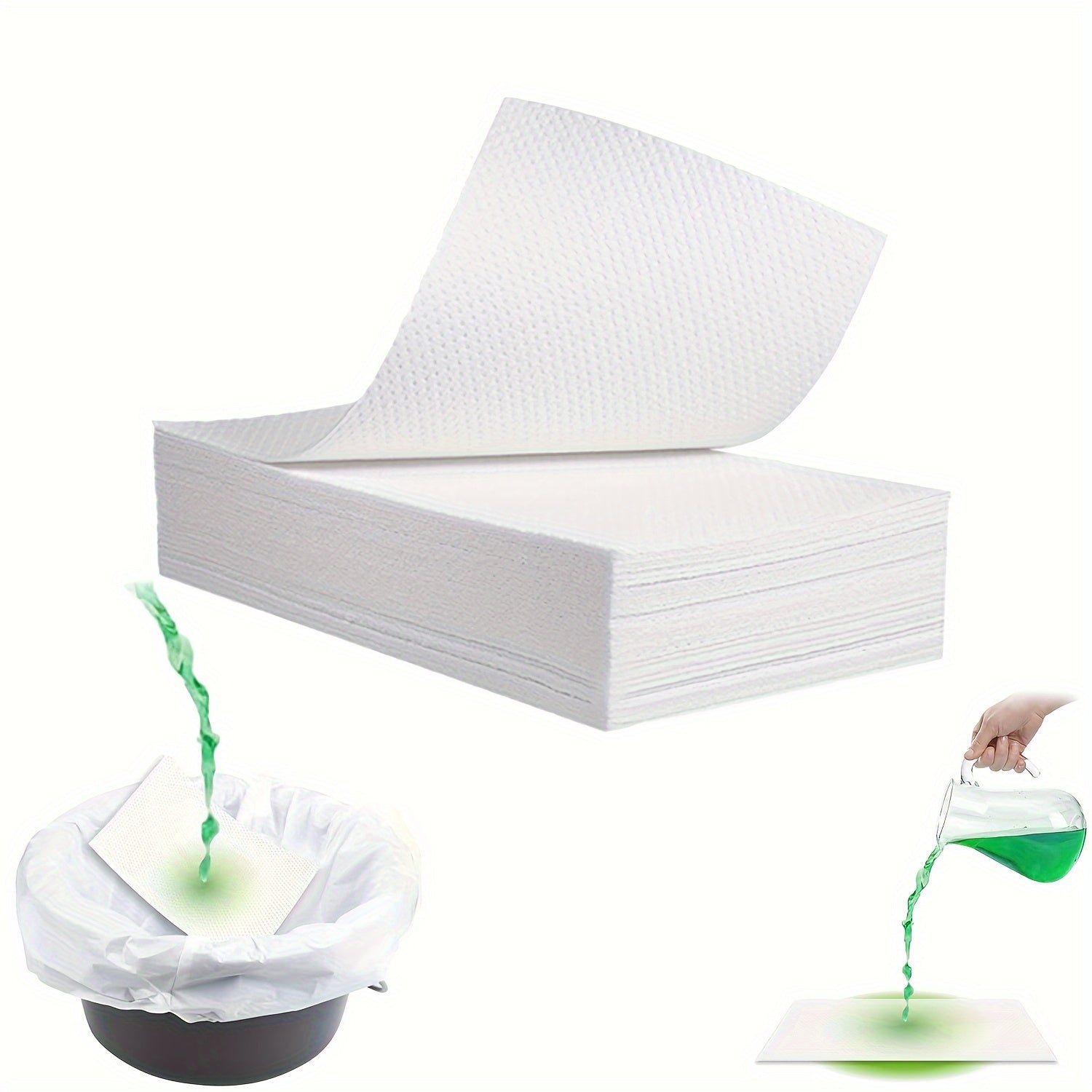 Super Absorbent Disposable Pads for Portable Toilets Bedpans Camping 10/50 Pack