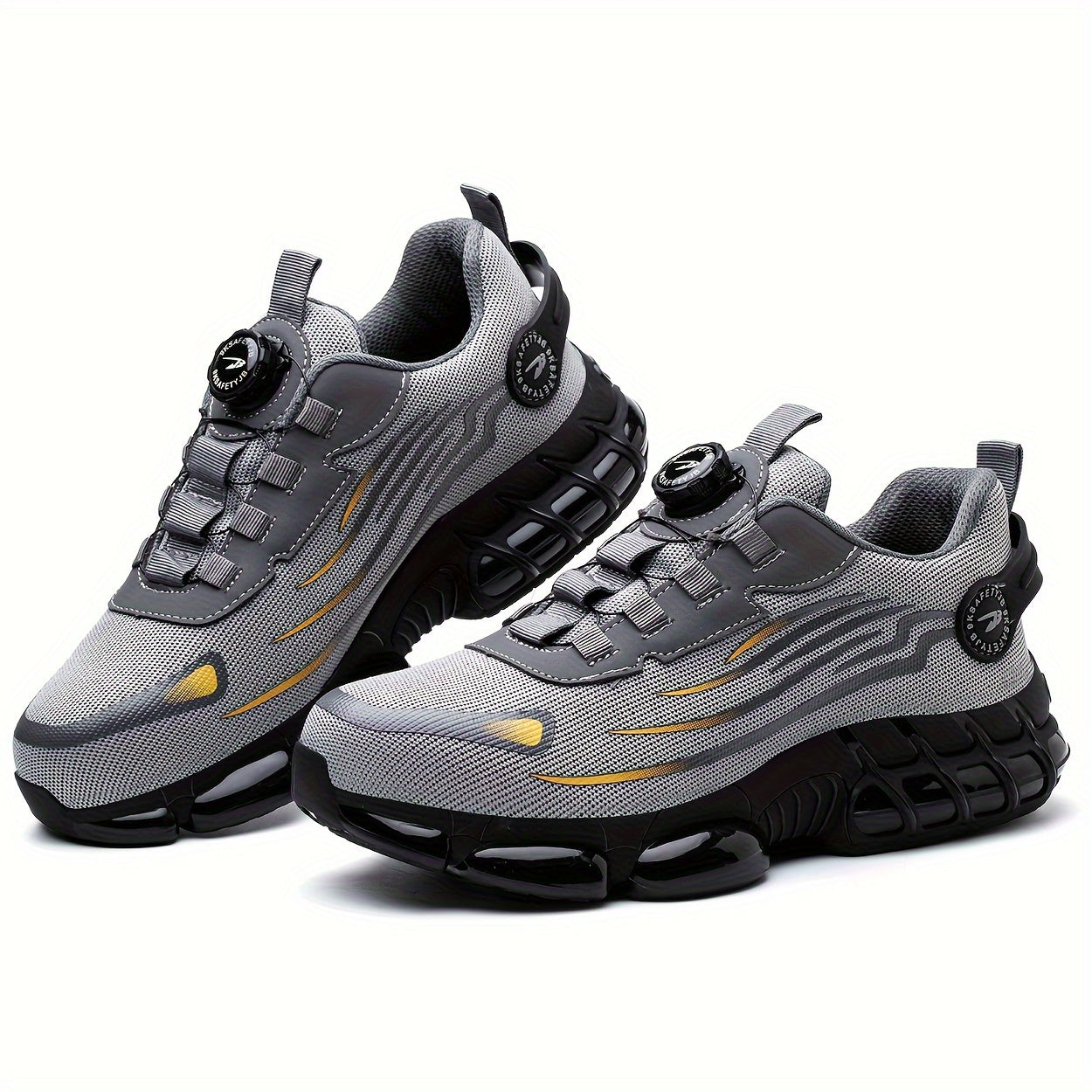 Men's Steel Toe Work Shoes Breathable Mesh Stab-Proof Outdoor Safety Shoes
